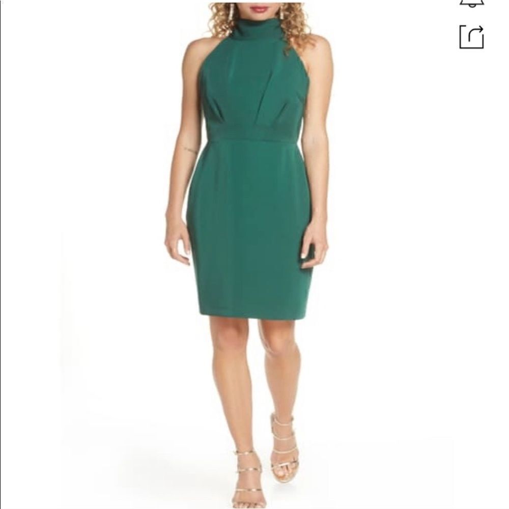 Harlyn halter dress with back tie sash detail